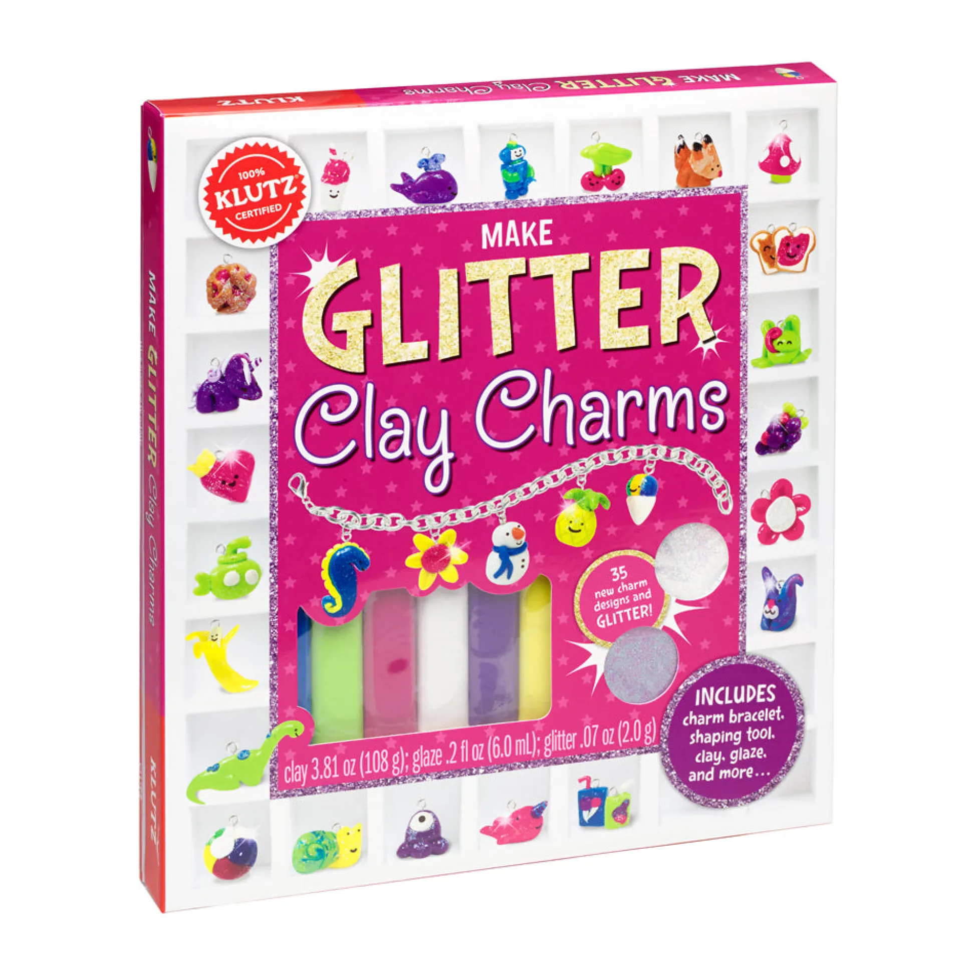 AreYouGame Klutz Make Glitter Clay Charms Craft Kit - Create Sparkling Jewelry* Clay, Dough & Sand Art