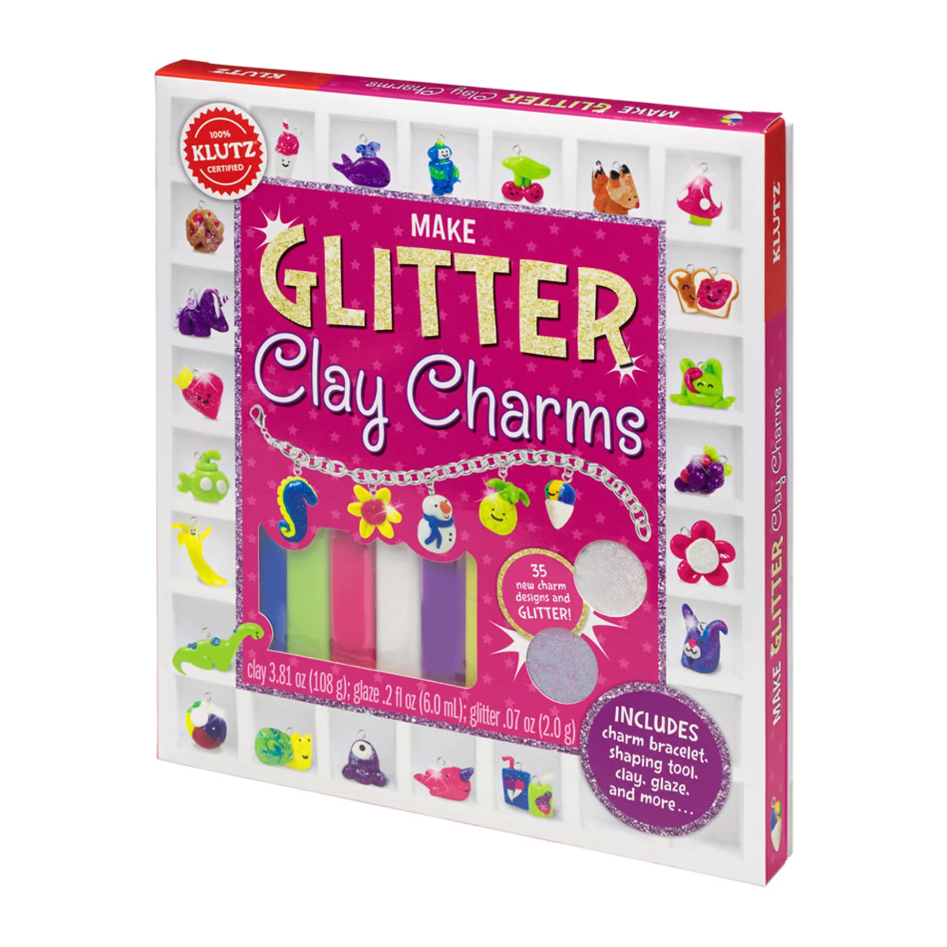 AreYouGame Klutz Make Glitter Clay Charms Craft Kit - Create Sparkling Jewelry* Clay, Dough & Sand Art