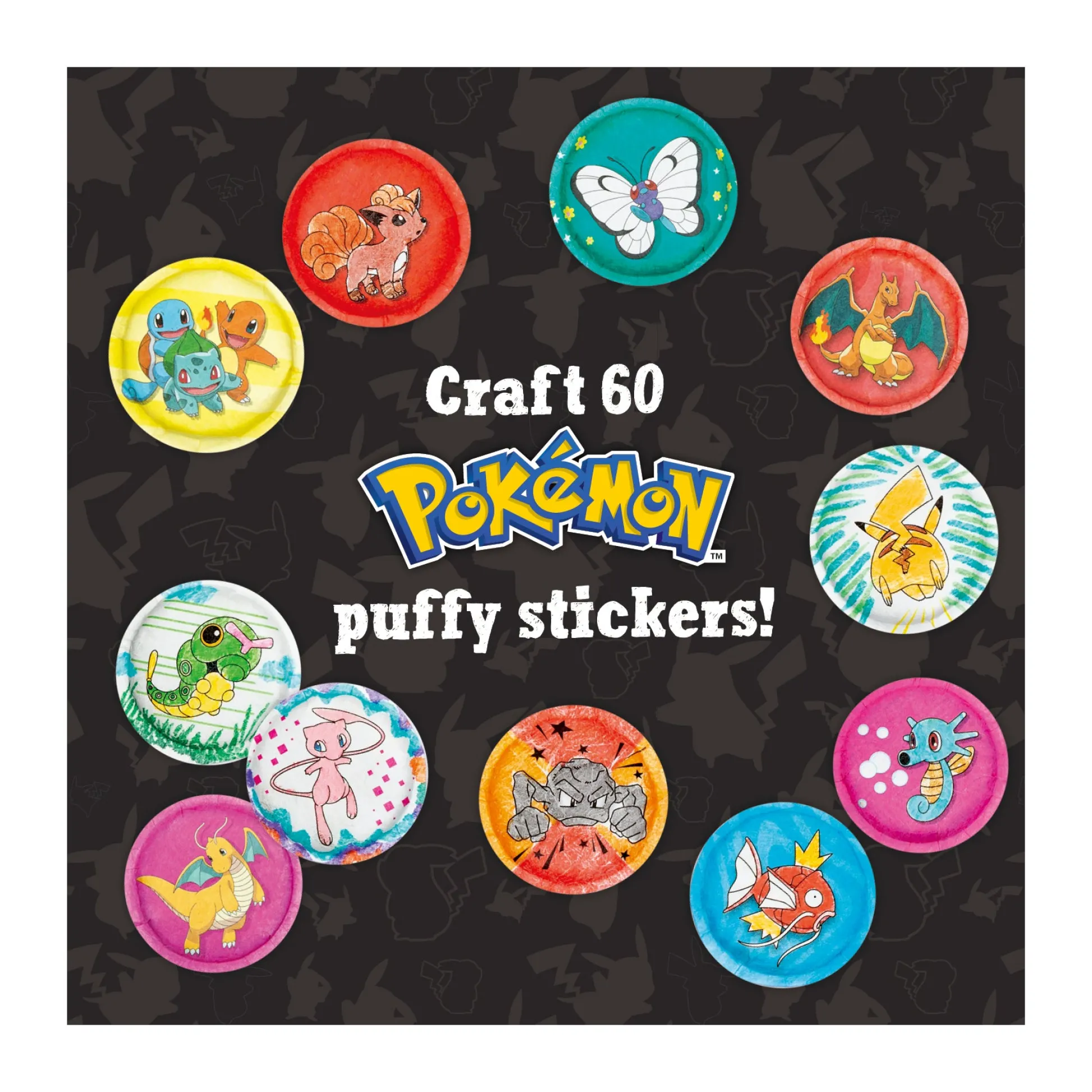 AreYouGame Klutz Pokemon Series Color-In 3D Puffy Sticker Maker Kit* Crafts & Activities|Pokemon