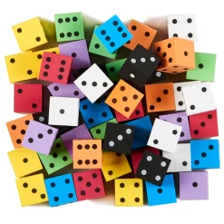 Educators Resource Koplow Games Colorful Foam Spot Dice Set, 50 Pieces* Preschool Education Toys & Activities