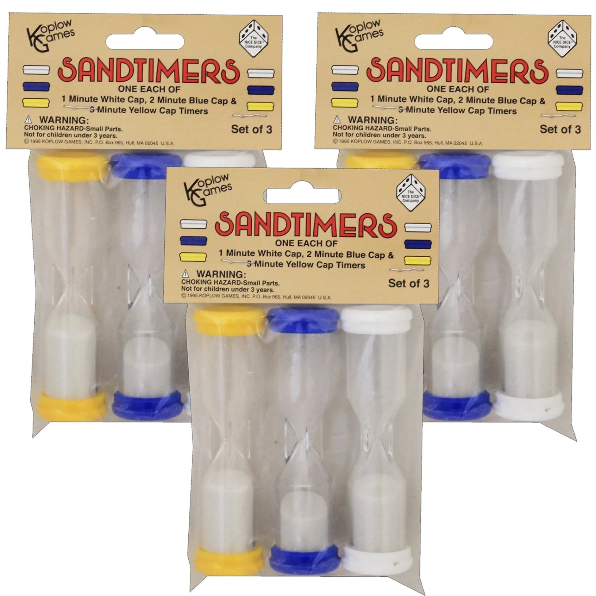 Educators Resource Koplow Games Colorful Sandtimer Combo - Classroom Timing Set - Multicolor 9 Piece Collection* Math Toys|Math, Counting & Time
