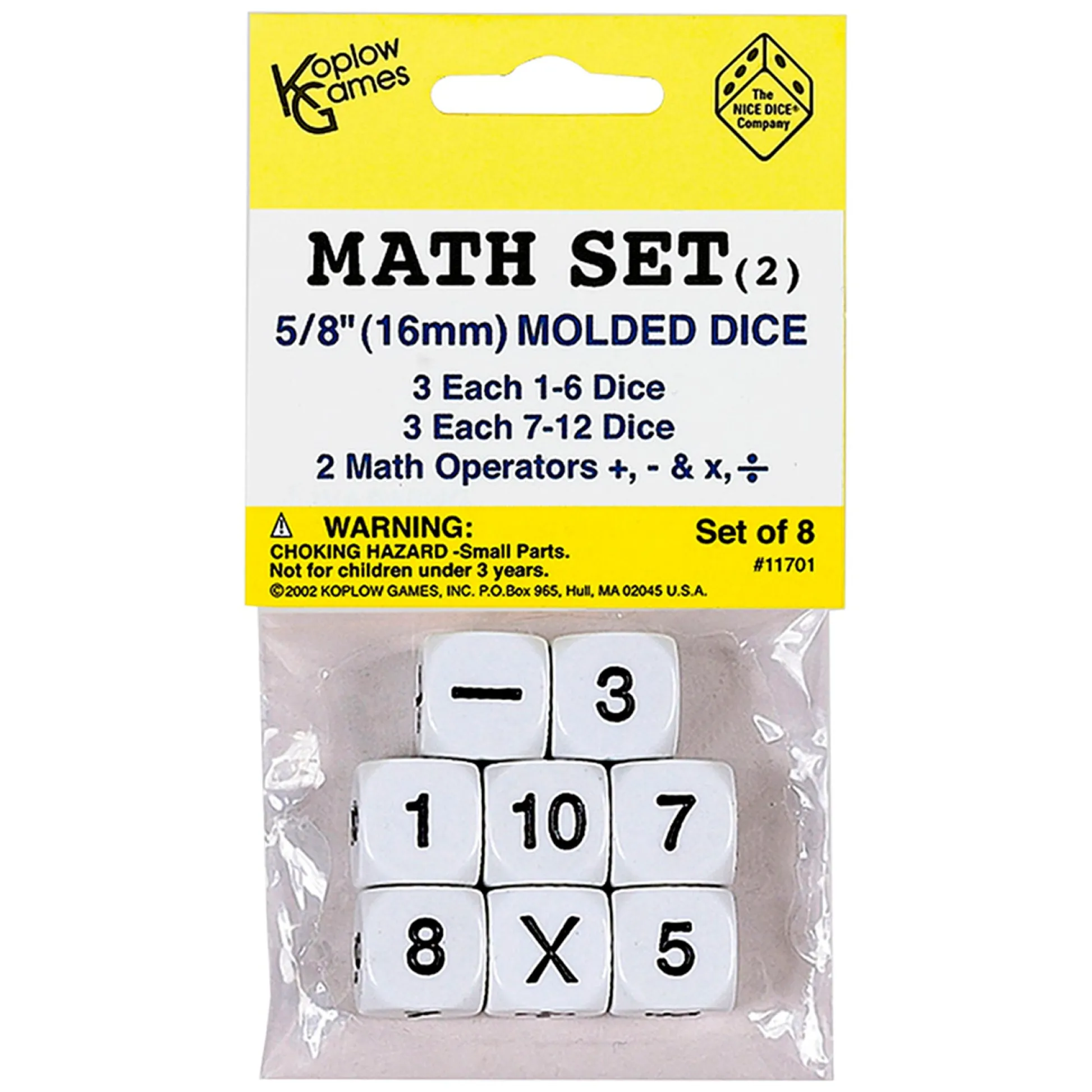 Educators Resource Koplow Games Educational Math Dice Set - STEM Learning - 48 Count* Math Toys|Math, Counting & Time