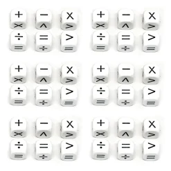 Educators Resource Koplow Games Operators Dice Math Fun Set, 36 Count* Math Toys|Math, Counting & Time
