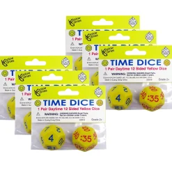 Educators Resource Koplow Games Time Dice Jumbo Duo Pack, 6 Sets* Math Toys|Math, Counting & Time