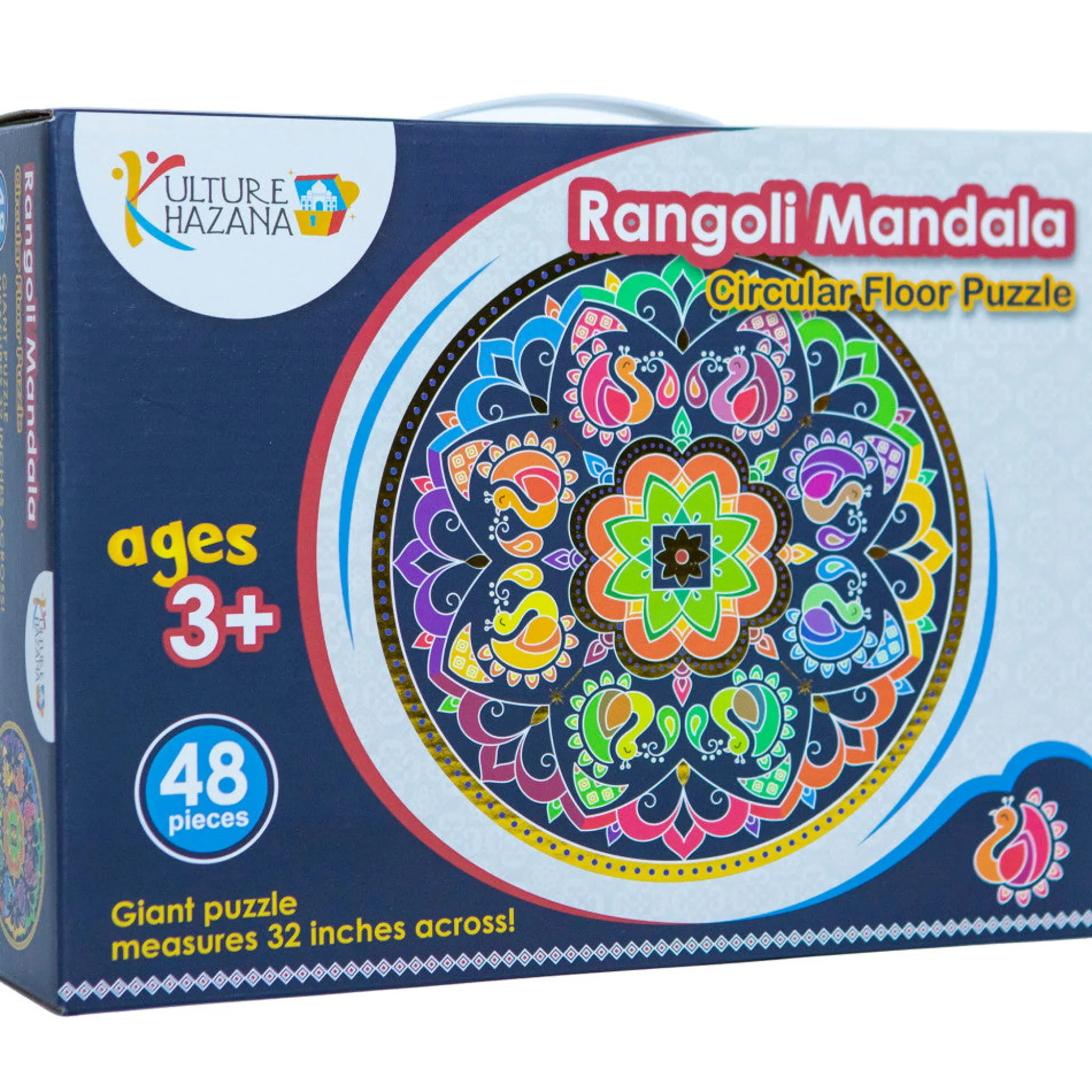 Flat River Group Kulture Khazana Rangoli Mandala 48-Piece Floor Puzzle* Puzzles