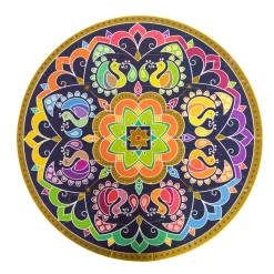 Flat River Group Kulture Khazana Rangoli Mandala 48-Piece Floor Puzzle* Puzzles