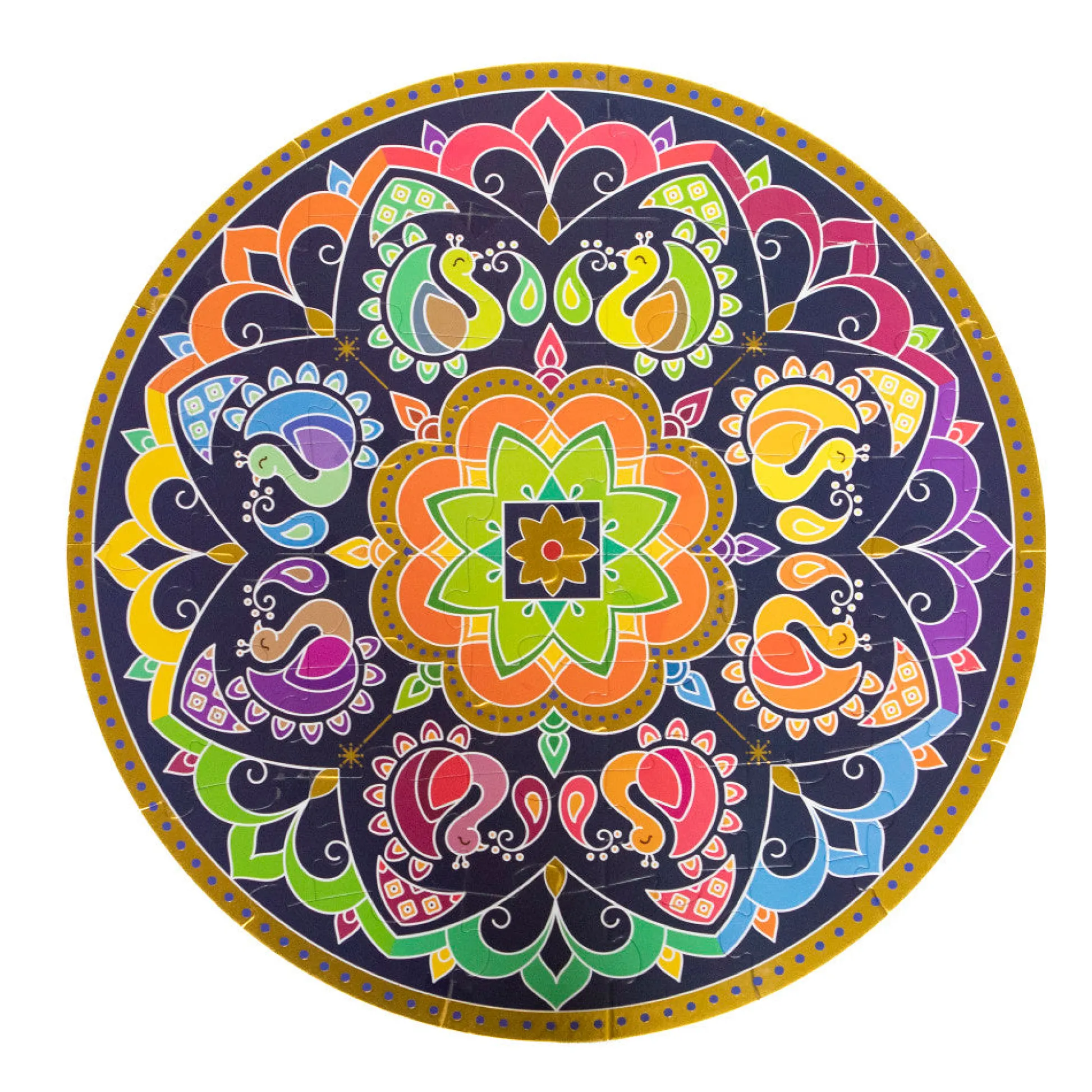 Flat River Group Kulture Khazana Rangoli Mandala 48-Piece Floor Puzzle* Puzzles