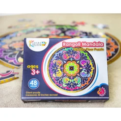 Flat River Group Kulture Khazana Rangoli Mandala 48-Piece Floor Puzzle* Puzzles