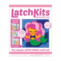 AreYouGame LatchKits Ocean Fantasy Mermaid Mini-Rug Crafting Kit* Crafts & Activities