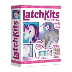 AreYouGame LatchKits Unicorn Mini-Rug Craft Kit - Create Your Own Fuzzy Rug* Crafts & Activities