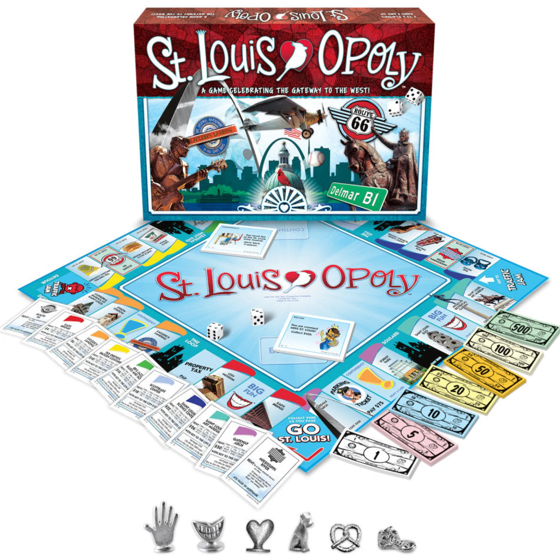 Flat River Group Late for the Sky St. Louis-Opoly Board Game* Board Games|Role-Playing Games
