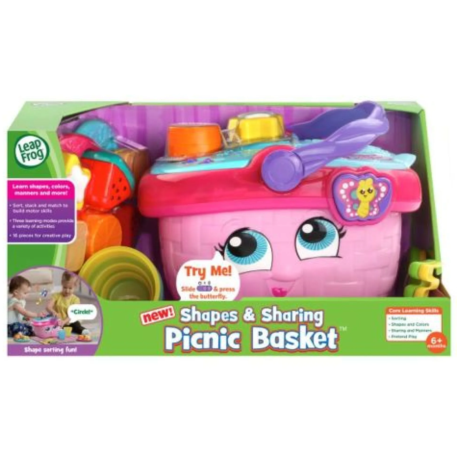 Calendar Holdings, LLC LeapFrog Shapes and Sharing Interactive Picnic Basket - Colorful Educational Toy* Preschool Education Toys & Activities
