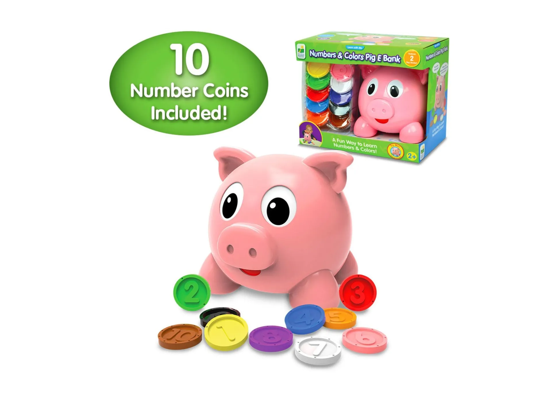 AreYouGame Learn with Me Interactive Numbers & Colors Pig E Bank Learning Toy* Preschool Education Toys & Activities