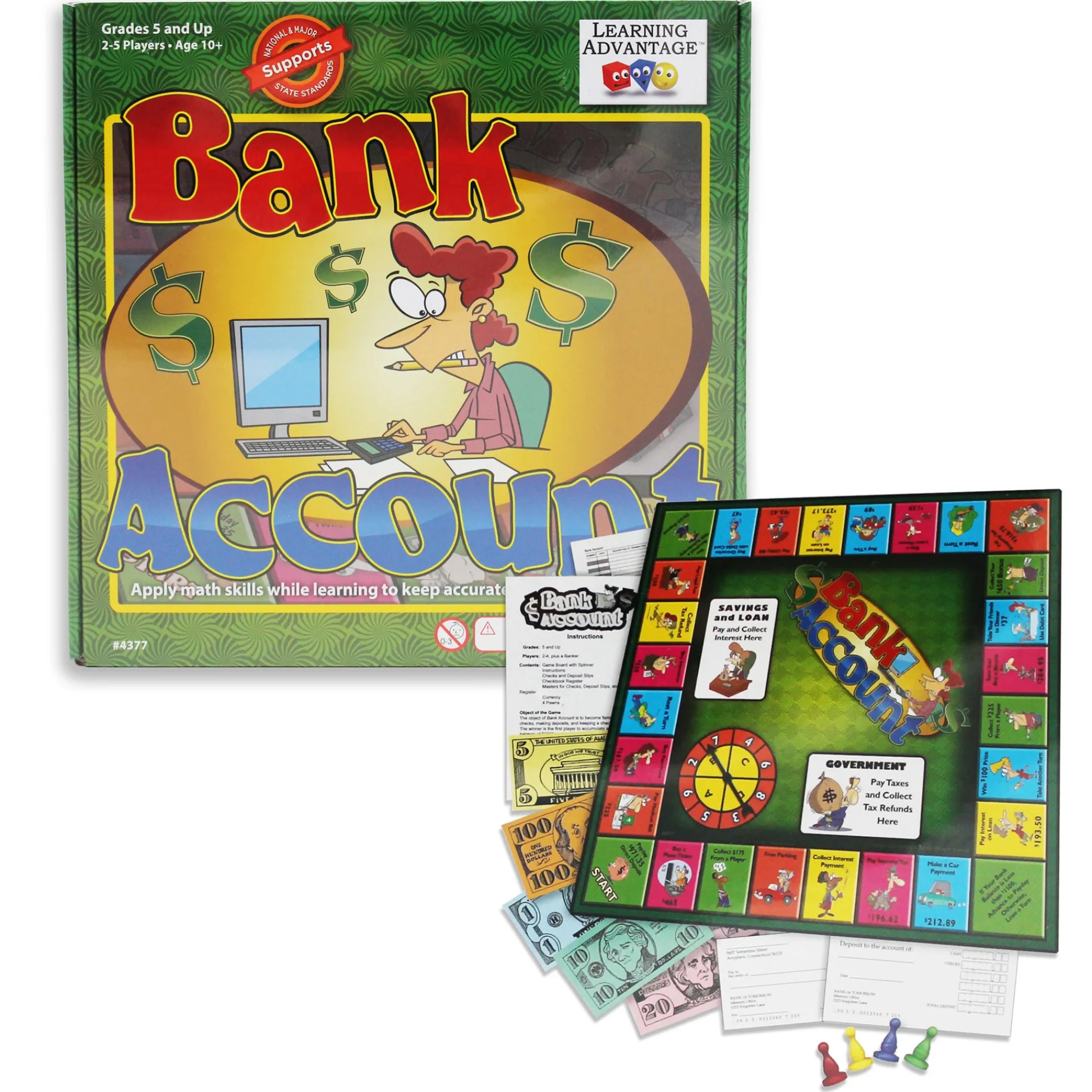 Educators Resource Learning Advantage Bank Account Simulation Game - Educational Financial Board Game* Role-Playing Games|Board Games