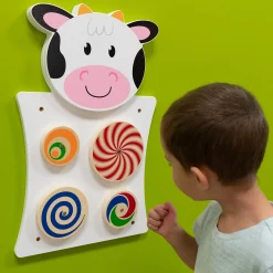 Educators Resource Learning Advantage Cow Activity Wall Panel - Interactive Toddler Play Center - 18m+* Activity Centers