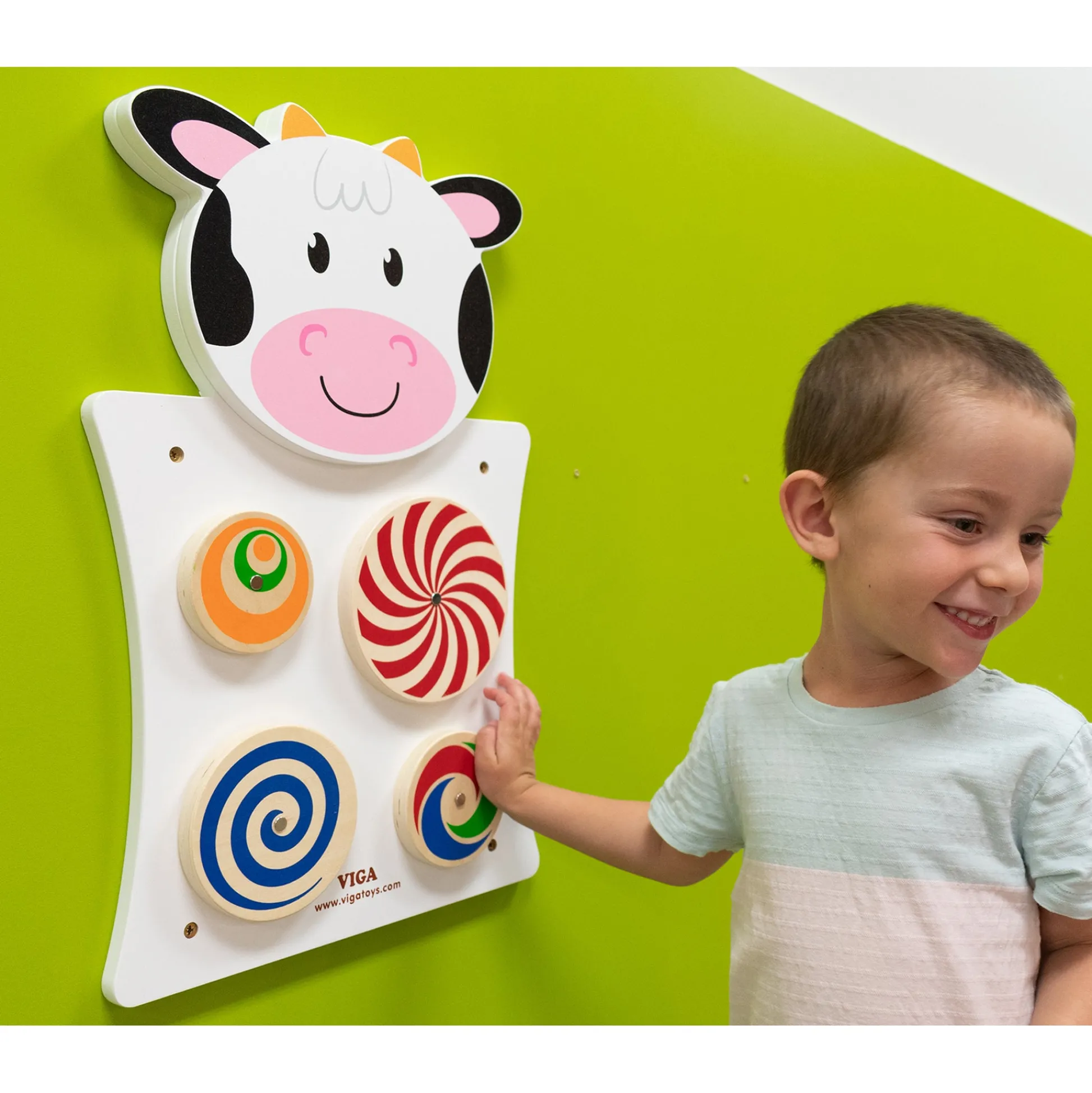 Educators Resource Learning Advantage Cow Activity Wall Panel - Interactive Toddler Play Center - 18m+* Activity Centers