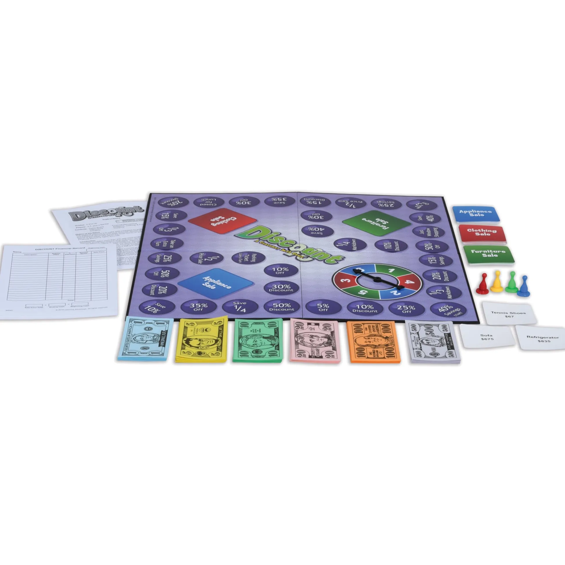 Educators Resource Learning Advantage® Discount Math Game - Financial Whizz Kit!* Role-Playing Games|Board Games