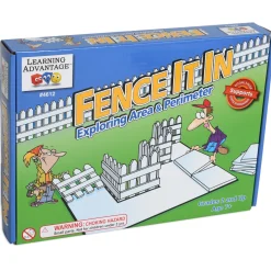 Educators Resource Learning Advantage Fence It In - Area & Perimeter Exploration Game* Math Toys|Math, Counting & Time