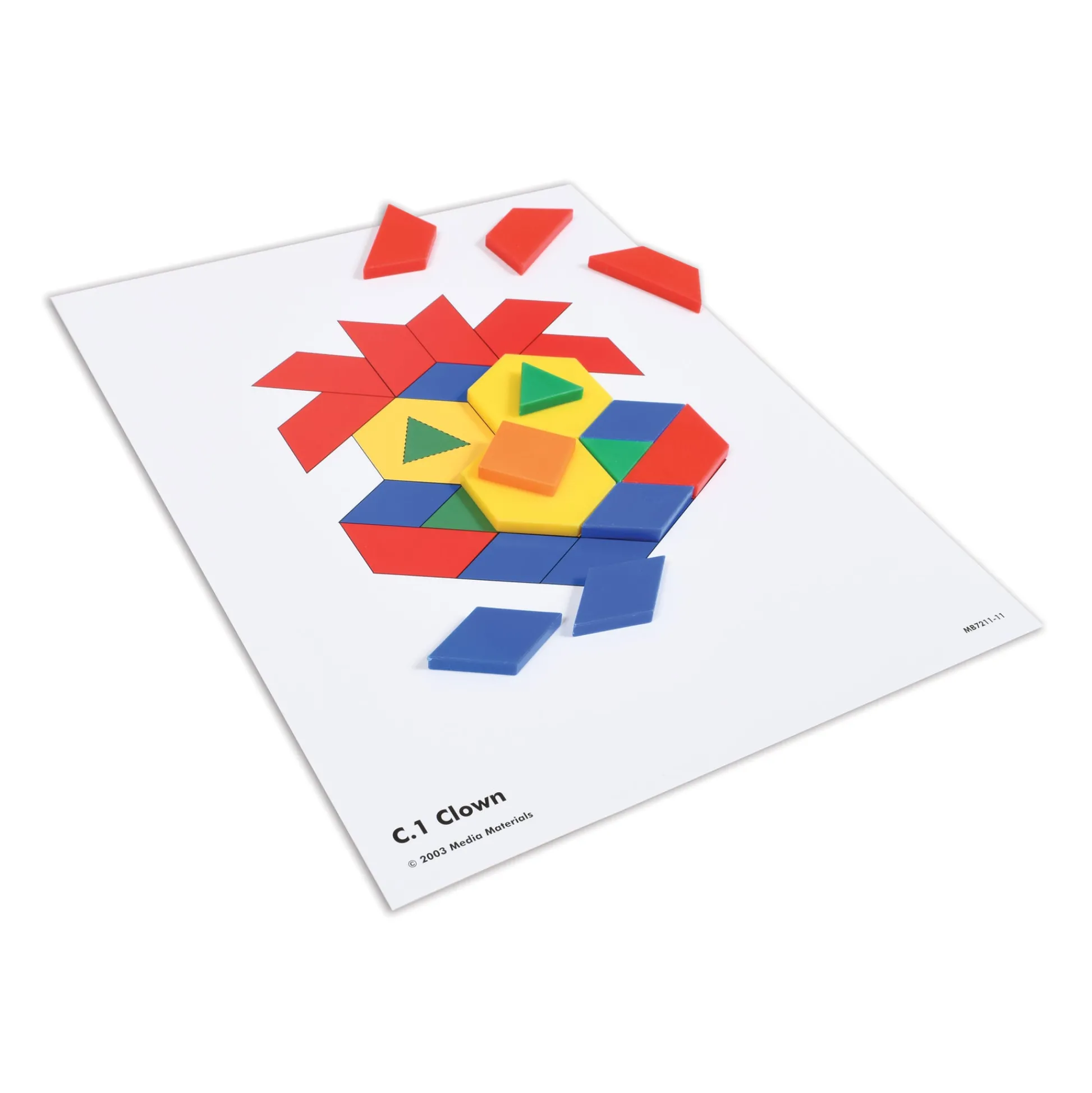 Educators Resource Learning Advantage Fun Geometry Pattern Block Activity Cards - Set of 60* Math Toys|Math, Counting & Time