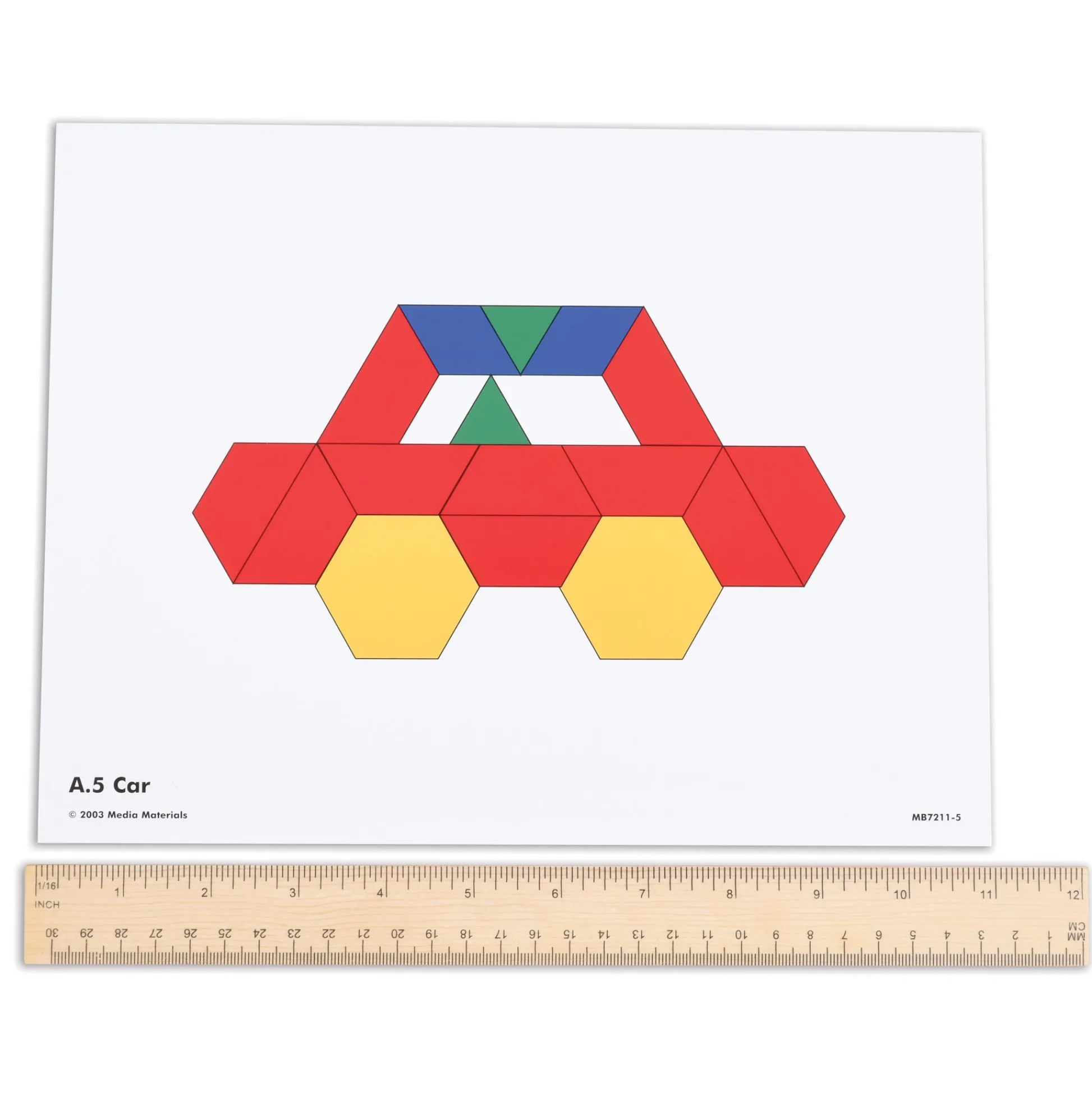 Educators Resource Learning Advantage Fun Geometry Pattern Block Activity Cards - Set of 60* Math Toys|Math, Counting & Time