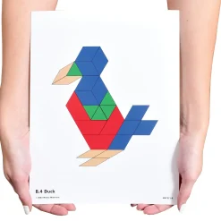 Educators Resource Learning Advantage Fun Geometry Pattern Block Activity Cards - Set of 60* Math Toys|Math, Counting & Time