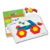 Educators Resource Learning Advantage Geometric Pattern Block Cards - 20 Double-Sided Activity Cards* Math Toys|Math, Counting & Time