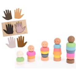 Educators Resource Learning Advantage Hand in Hand Wooden Diversity Puzzle - Multicolor* Puzzles|Preschool Education Toys & Activities