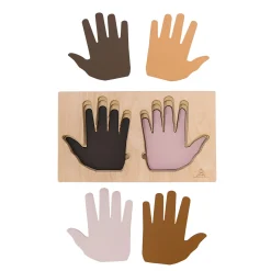 Educators Resource Learning Advantage Hand in Hand Wooden Diversity Puzzle - Multicolor* Puzzles|Preschool Education Toys & Activities