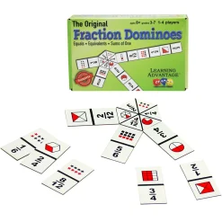 Educators Resource Learning Advantage Original Fraction Dominoes - Educational Math Game* Dominoes & Tiles Games