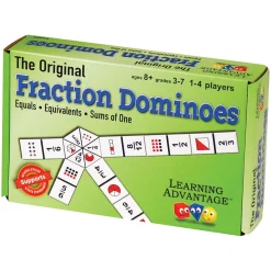 Educators Resource Learning Advantage Original Fraction Dominoes - Educational Math Game* Dominoes & Tiles Games