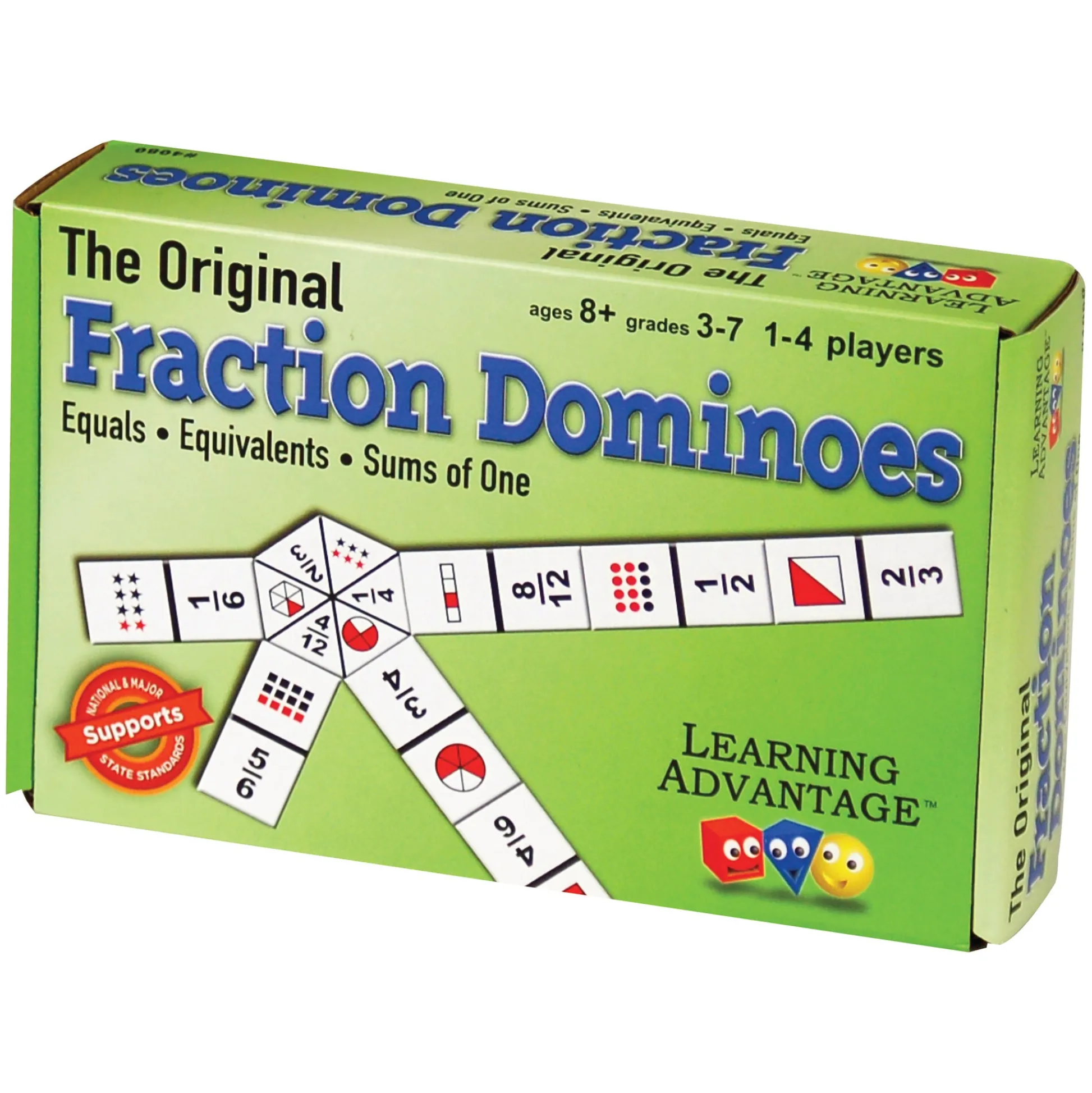 Educators Resource Learning Advantage Original Fraction Dominoes - Educational Math Game* Dominoes & Tiles Games