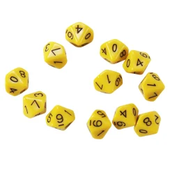 Educators Resource Learning Advantage Vibrant 10-Sided Polyhedral Dice - Math Mastery Set* Math Toys|Math, Counting & Time