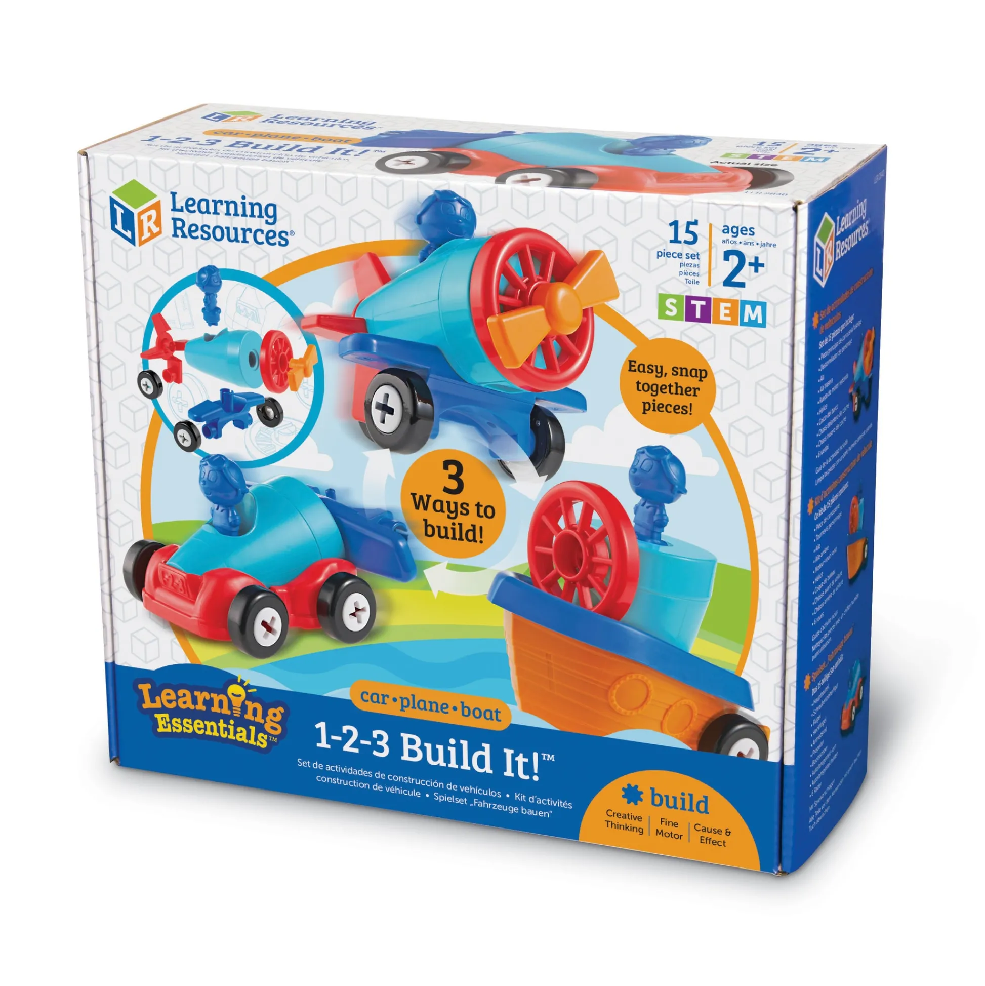AreYouGame Learning Essentials 1-2-3 Build It! - Multimodal Constructor Kit* Preschool Building Sets & Blocks|Preschool Education Toys & Activities