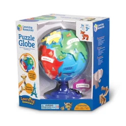 AreYouGame Learning Essentials Interactive Puzzle Globe - 14 Pieces - Educational Toy* Puzzles
