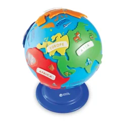 AreYouGame Learning Essentials Interactive Puzzle Globe - 14 Pieces - Educational Toy* Puzzles