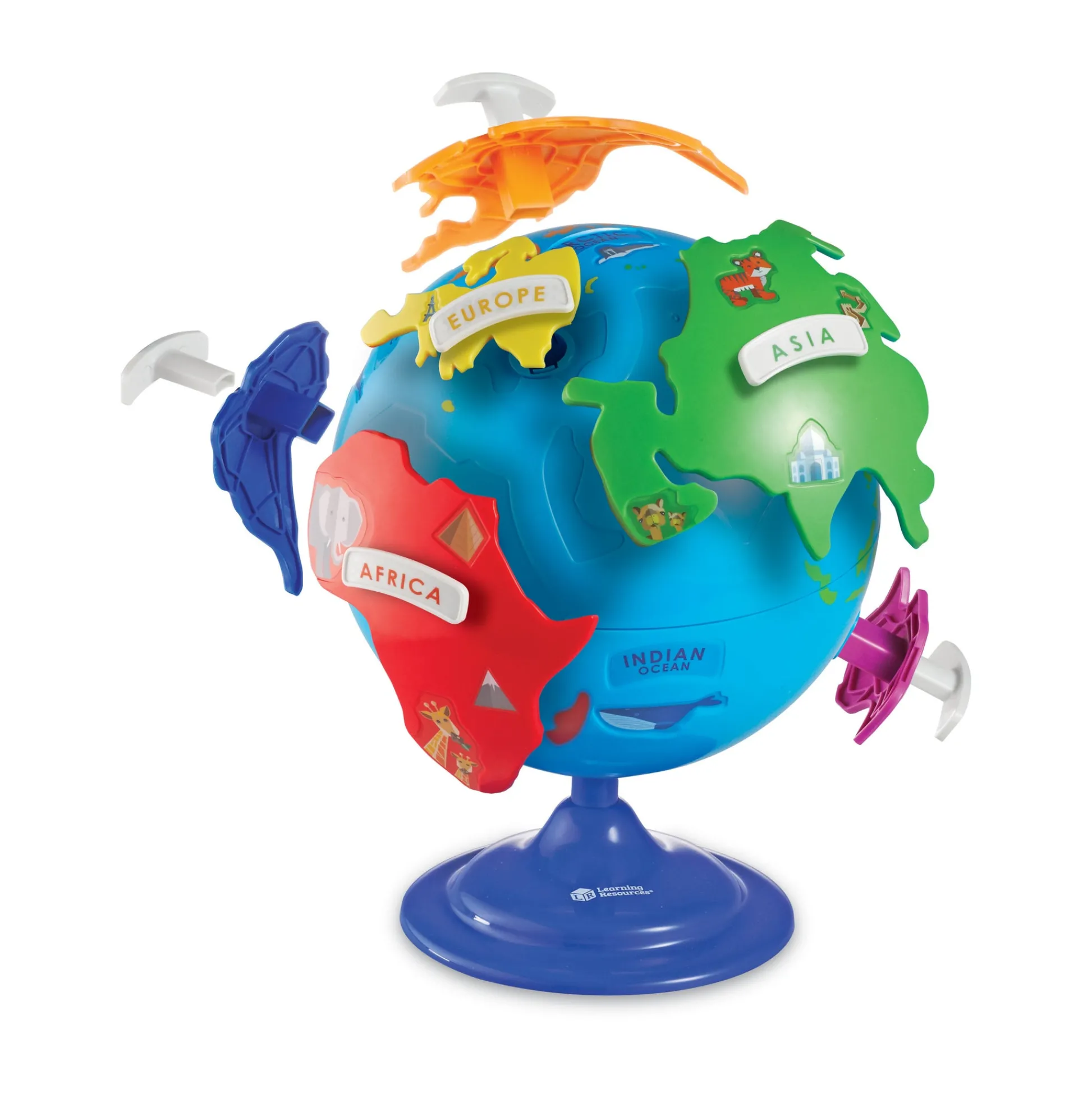 AreYouGame Learning Essentials Interactive Puzzle Globe - 14 Pieces - Educational Toy* Puzzles