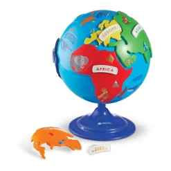 AreYouGame Learning Essentials Interactive Puzzle Globe - 14 Pieces - Educational Toy* Puzzles