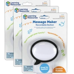 Educators Resource Learning Resources - Speech Bubble Message Recorder - Pack of 3* Reading, Writing & Speech|Social & Emotional Skills