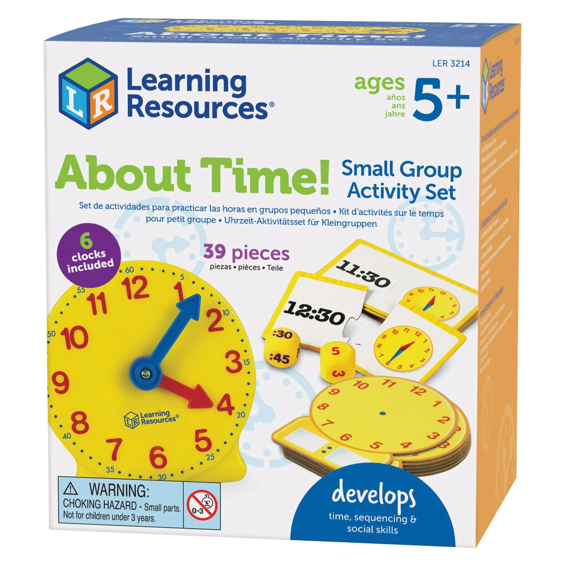 Educators Resource Learning Resources About Time! - Classroom Clock Set for Time-Telling Skills* Math Toys|Math, Counting & Time