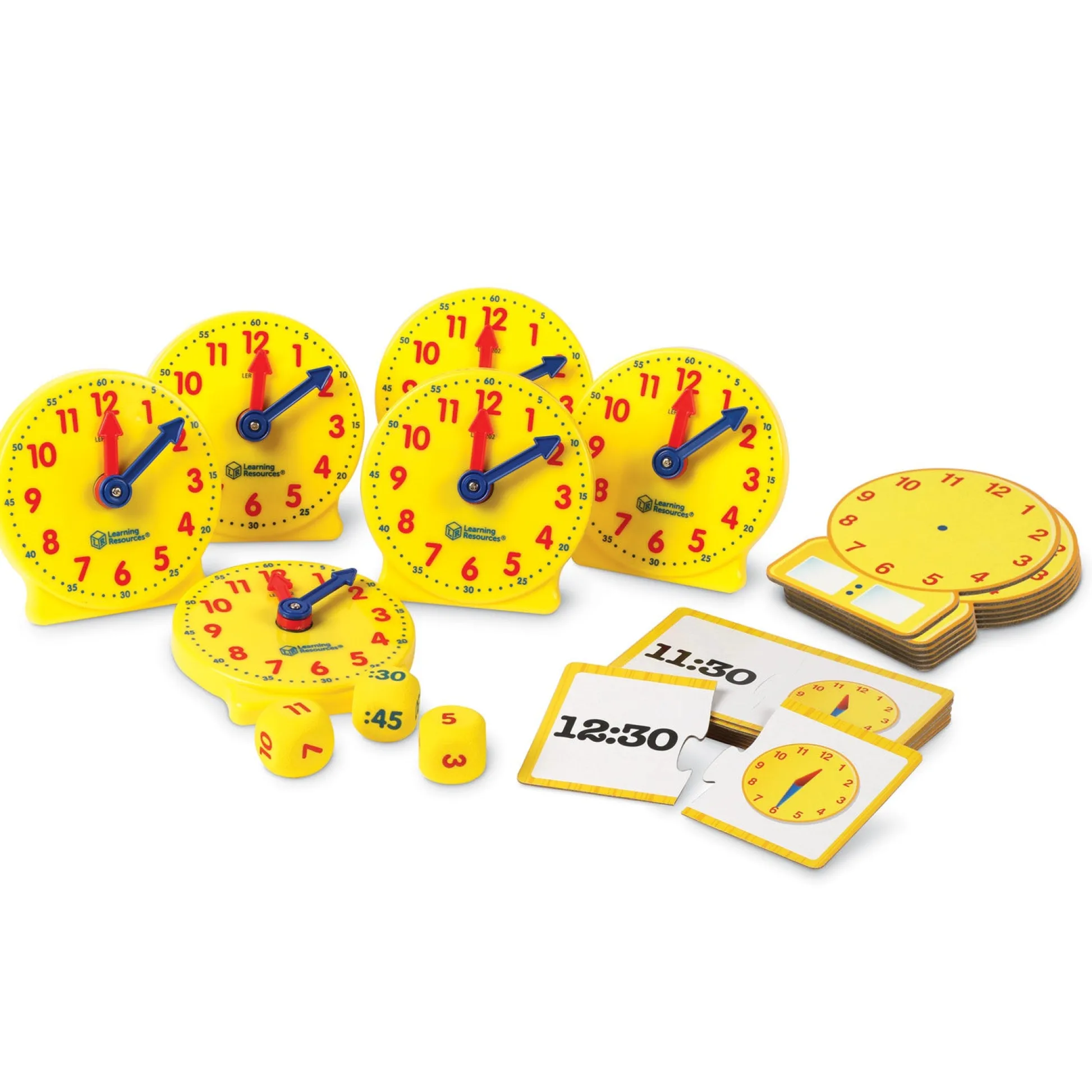 Educators Resource Learning Resources About Time! - Classroom Clock Set for Time-Telling Skills* Math Toys|Math, Counting & Time