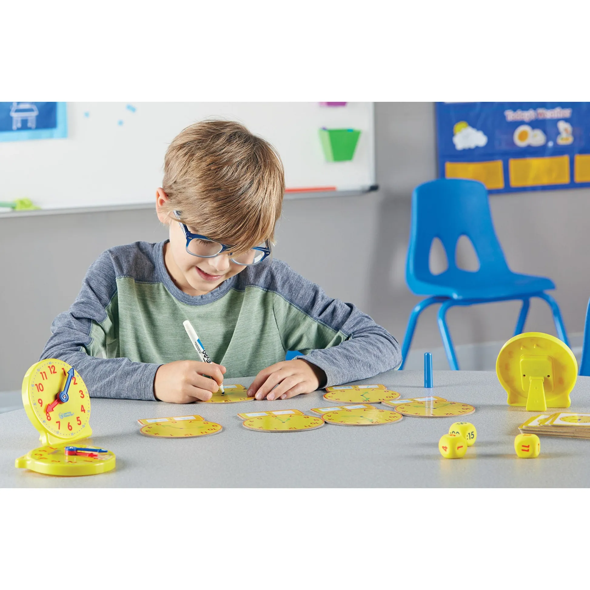 Educators Resource Learning Resources About Time! - Classroom Clock Set for Time-Telling Skills* Math Toys|Math, Counting & Time