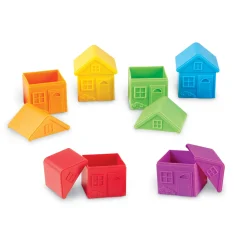 Educators Resource Learning Resources All About Me Sort & Match Houses - Colorful Educational Toy Set of 6* Preschool Education Toys & Activities