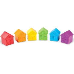 Educators Resource Learning Resources All About Me Sort & Match Houses - Colorful Educational Toy Set of 6* Preschool Education Toys & Activities