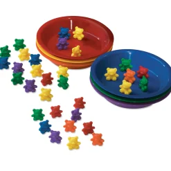 Educators Resource Learning Resources Baby Bear Sorting Set - Colorful Counting Bears with Bowls* Preschool Education Toys & Activities