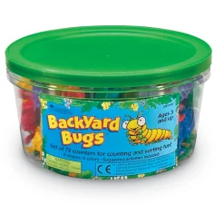 Educators Resource Learning Resources Backyard Bugs Counters - Vibrant Multi-Color - 72 Pack* Preschool Education Toys & Activities