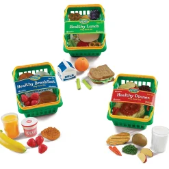 Educators Resource Learning Resources 3-Basket Healthy Food Play Set* Kitchens & Play Food|Dress Up