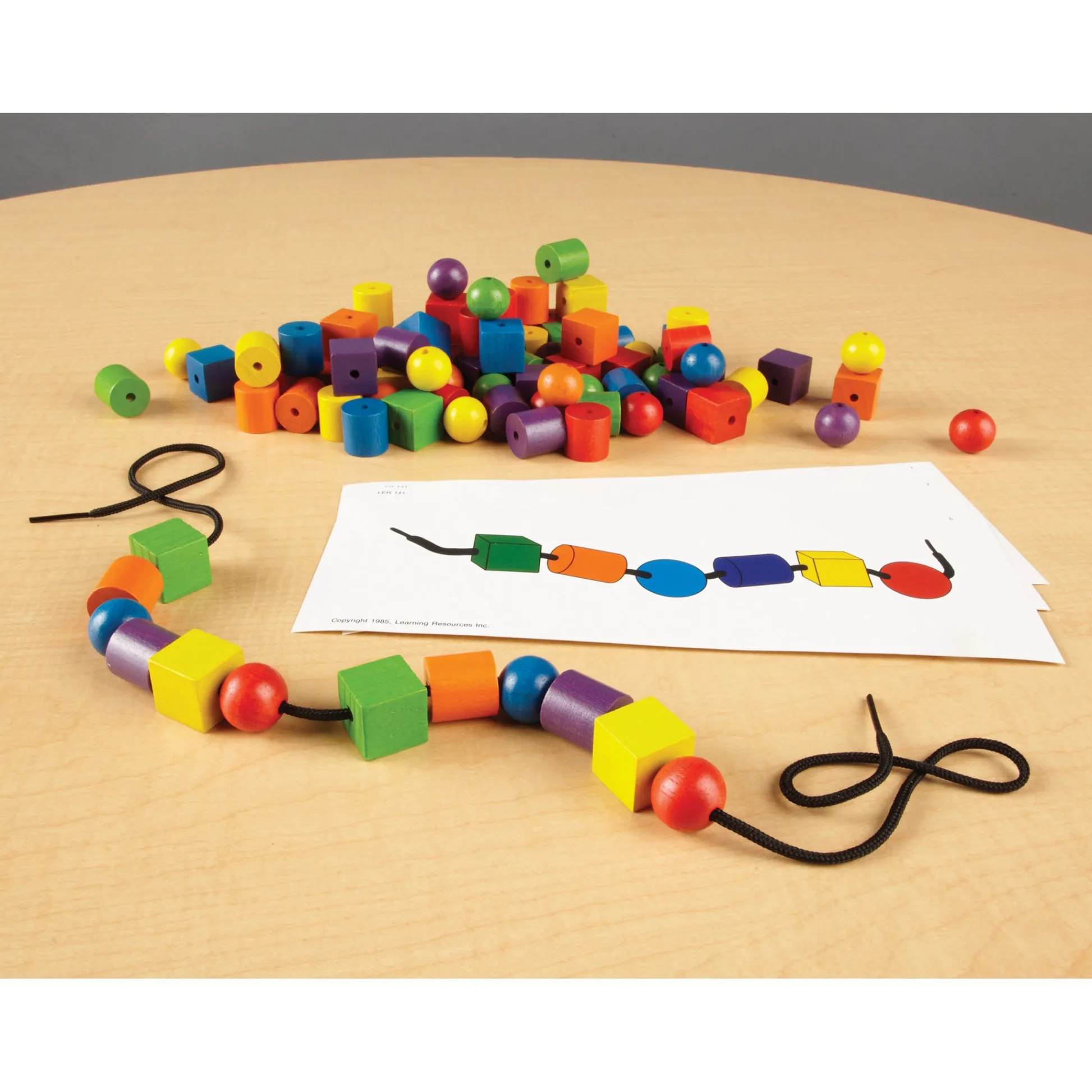 Educators Resource Learning Resources Beads and Pattern Cards Set - Educational Counting and Sorting Activity* Preschool Education Toys & Activities