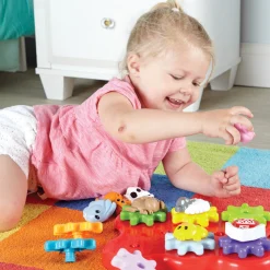 Educators Resource Learning Resources Build & Spin: Barnyard Friends - Interactive Gear Playset* Preschool Education Toys & Activities|Preschool Building Sets & Blocks