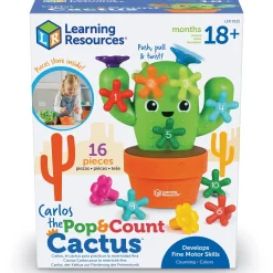 Educators Resource Learning Resources Carlos the Pop & Count Cactus - Interactive Counting Toy* Preschool Education Toys & Activities