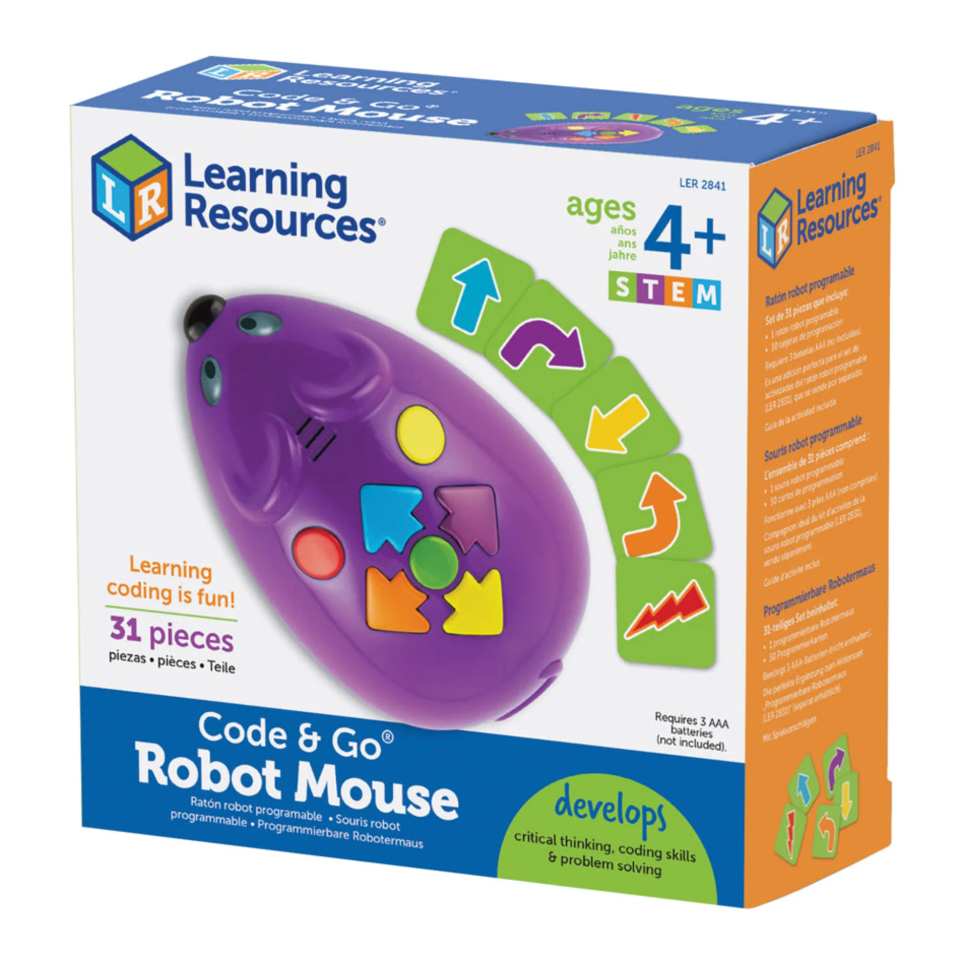 AreYouGame Learning Resources Code & Go Robot Mouse - Interactive Coding Toy* Robotics & Coding